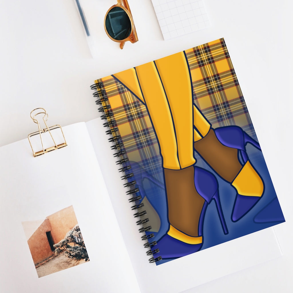 Stepping (Blue & Yellow)  Spiral Notebook