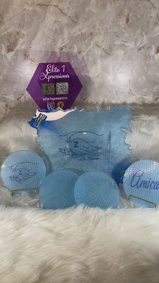 Tray & Coaster Set ~ Amicae