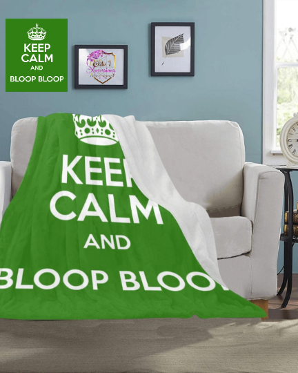 Turtle (ATF) "Crown Bloop Bloop" Fleece Blanket