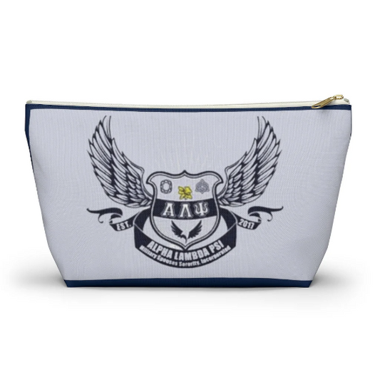 Alpha Lambda Psi Grey Accessory Pouch w T-bottom