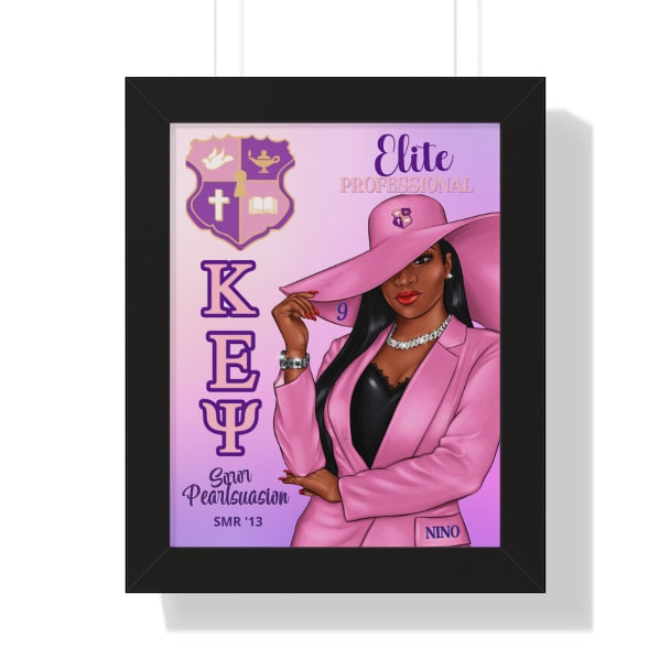 Elite Professional ~ Framed Vertical Poster - Pink