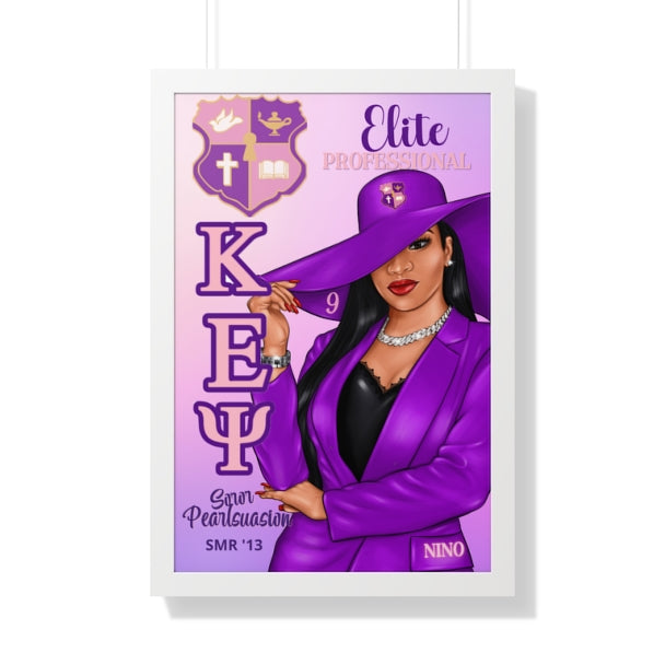 Elite Professional ~ Framed Vertical Poster - Purple