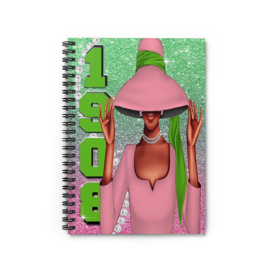1908 & Pearls Spiral Notebook
