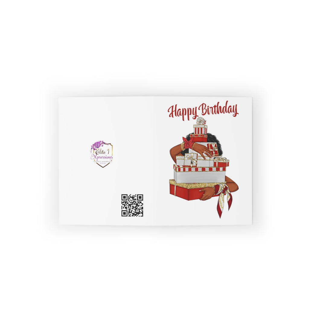 Happy Birthday (Red & White) Greeting cards (8, 16, 24 pcs)