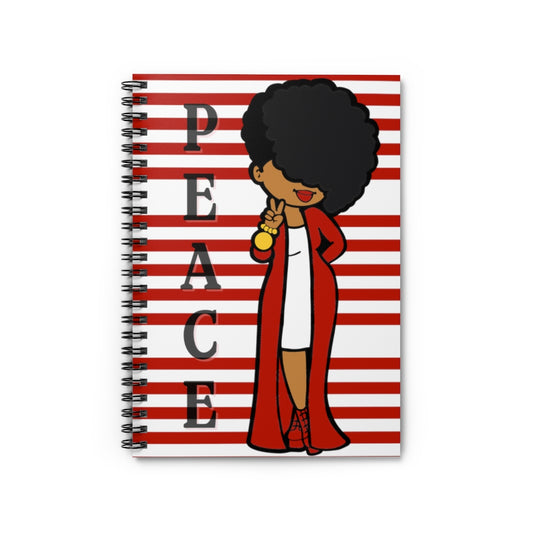 Peace (Red) Spiral Notebook