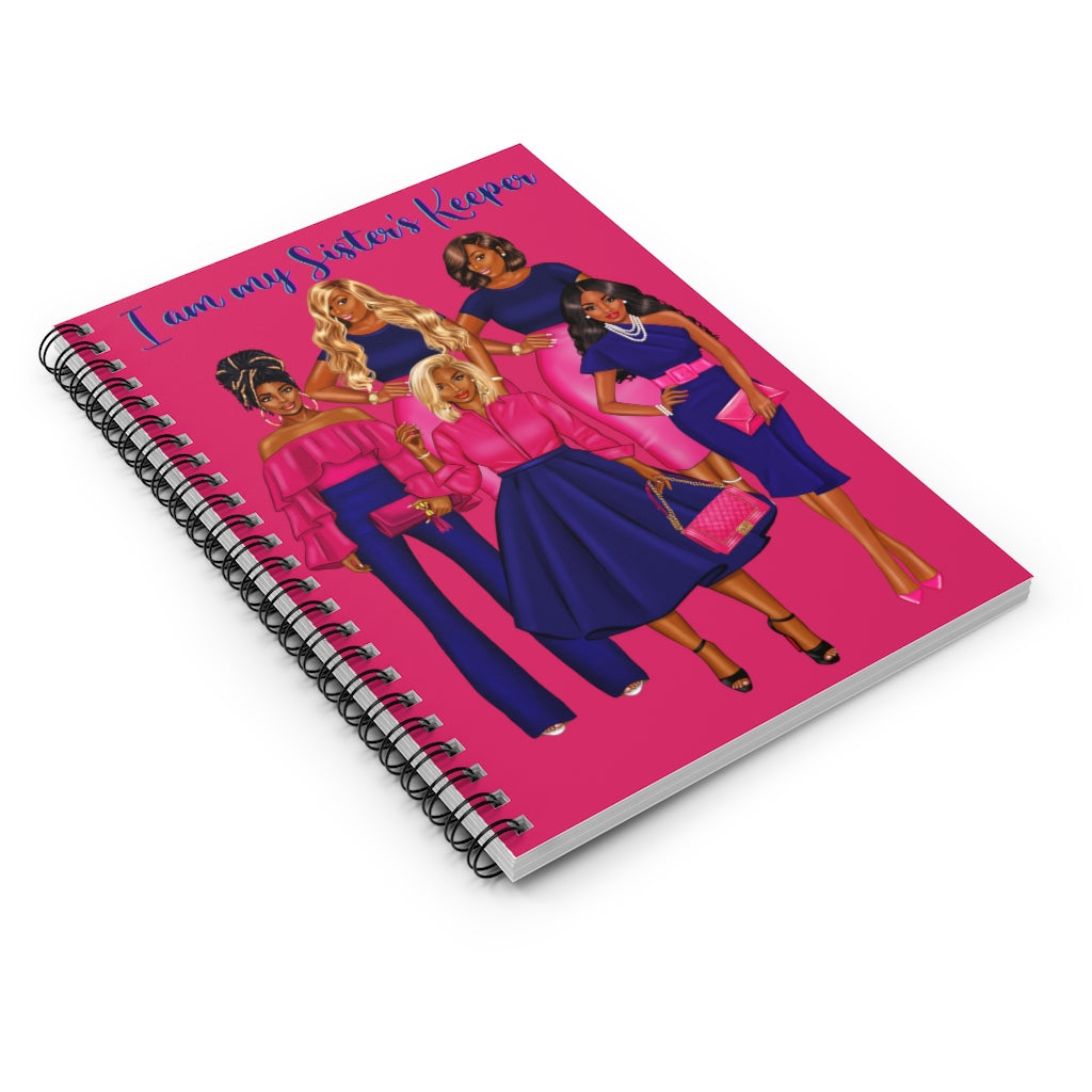 Sister's Keeper (Fuchsia) Spiral Notebook